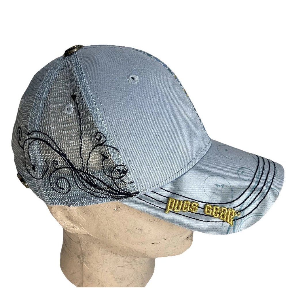 Pugs Gear Women's Light Blue Hat Trucker Baseball Cap One Size Mesh Adjustable